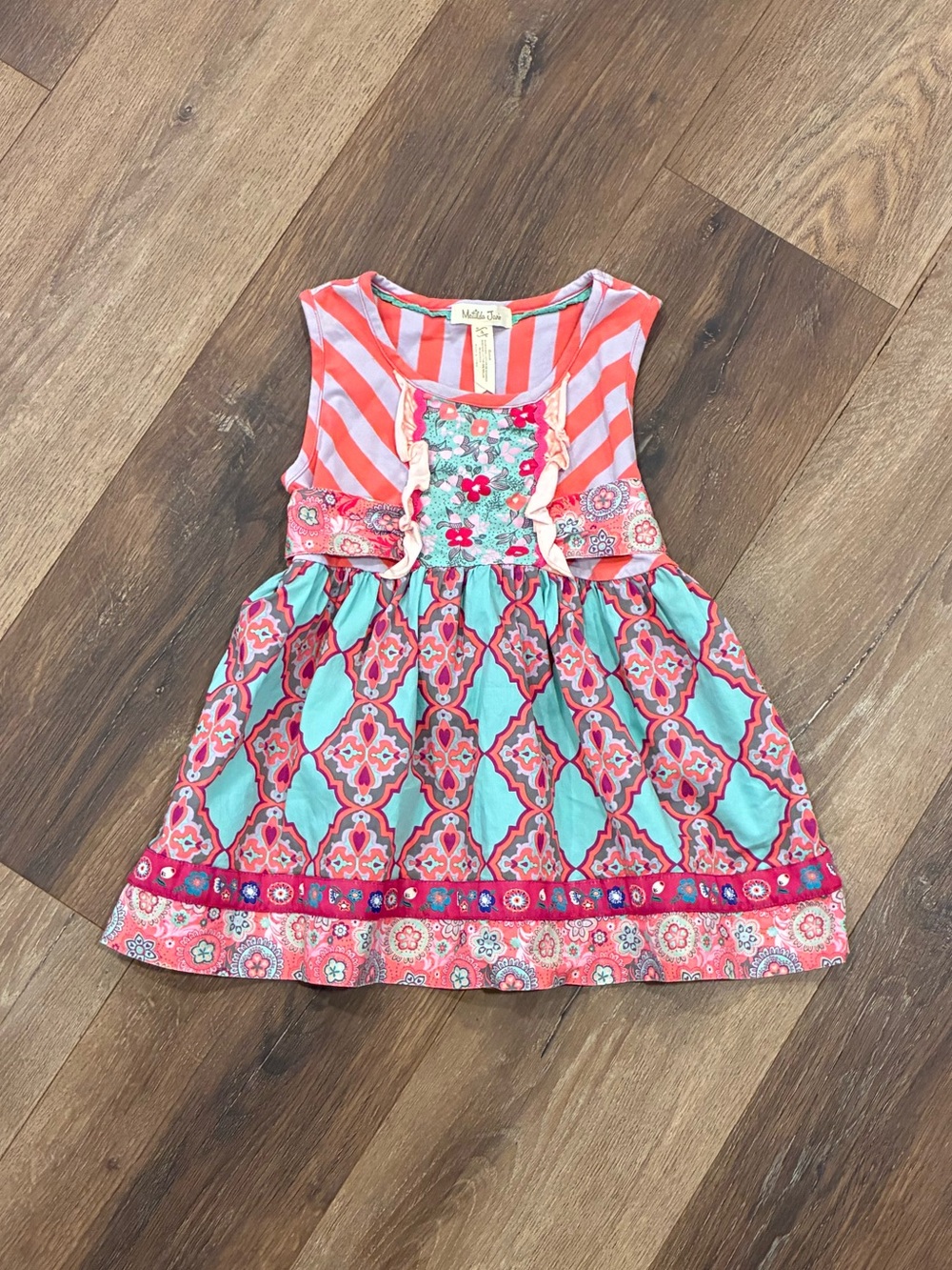 Matilda Jane Jacelyn Shasta Top Friends Forever Shirt Sleeveless Bow Floral 4T
